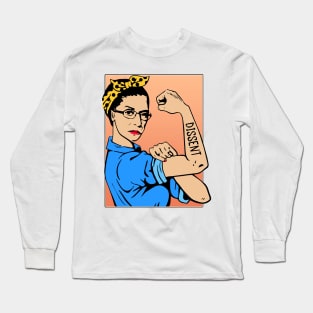 Dissent Notorious RBG Pop Art Design Long Sleeve T-Shirt